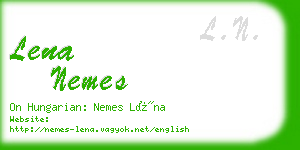 lena nemes business card